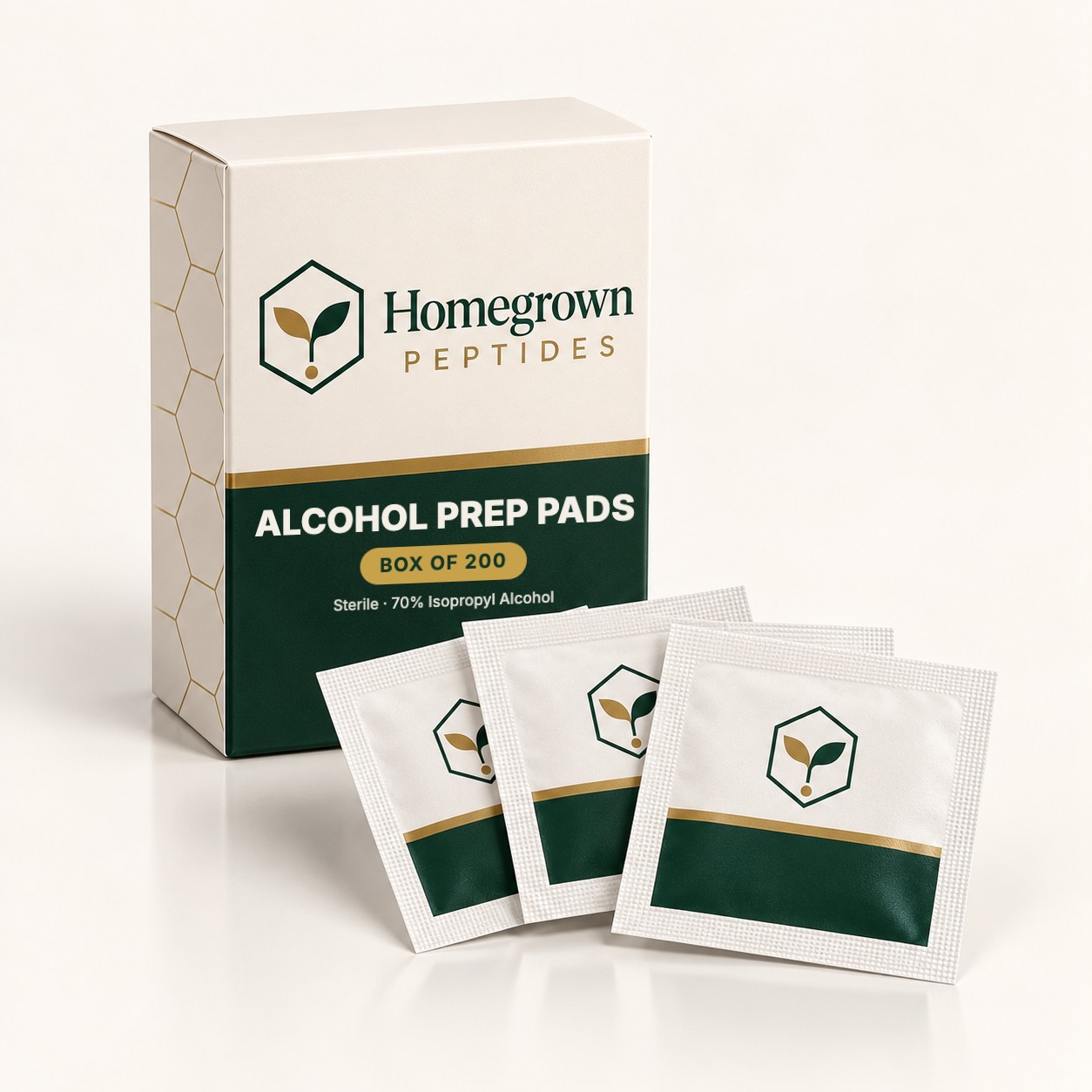 Alcohol Prep Pads — Box of 200 — Research Use Only