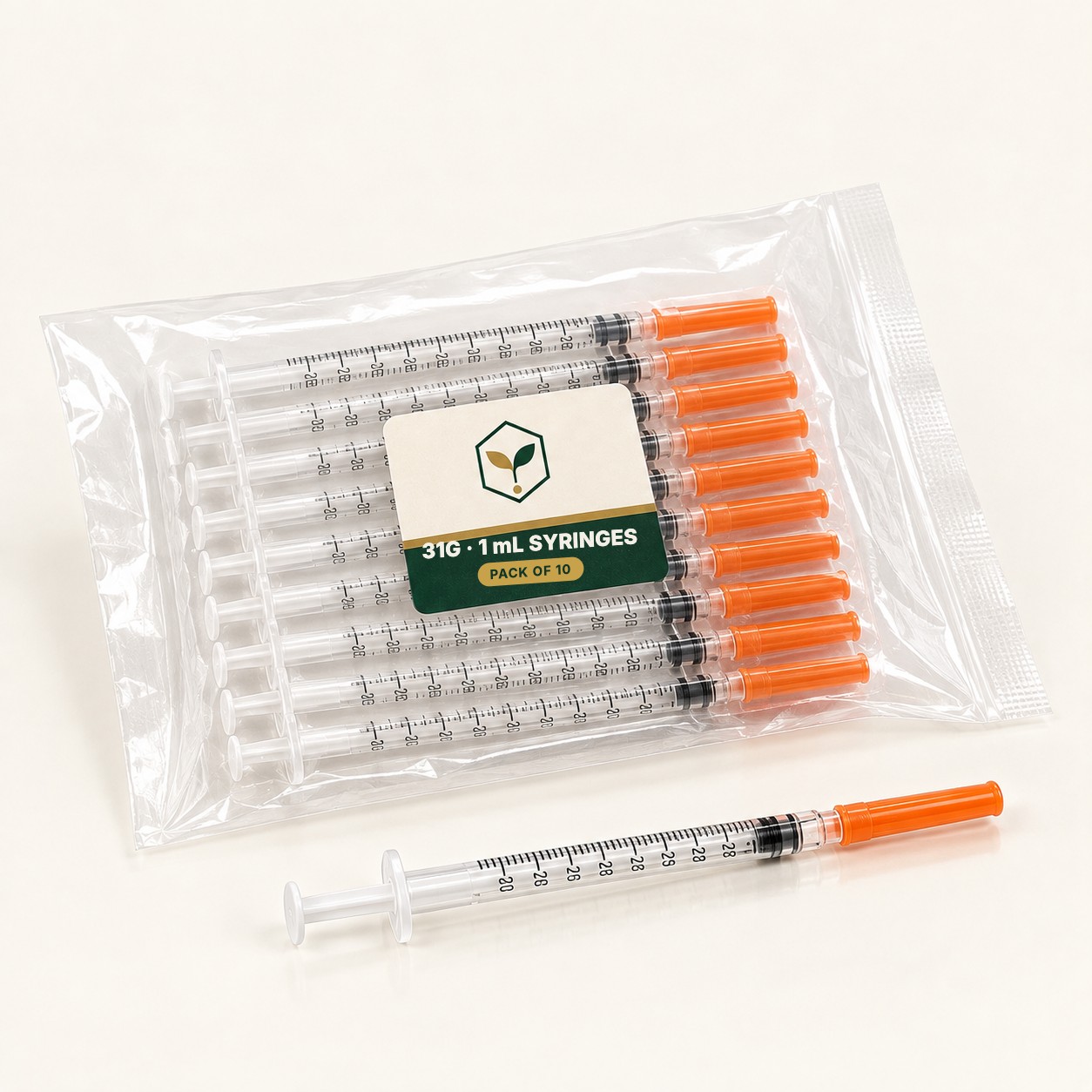31G Insulin Syringe 1 mL — Pack of 10 — Research Use Only
